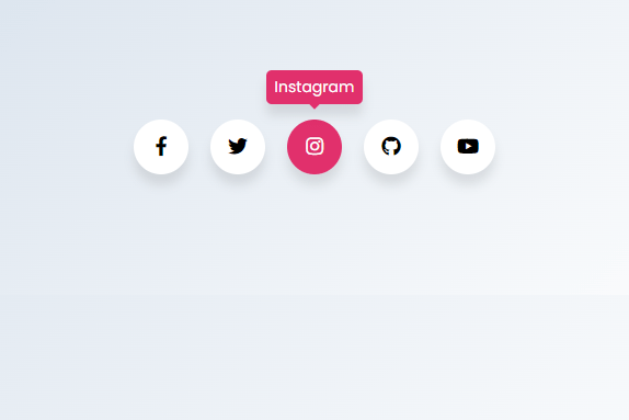 Social Media Icons with Popups HTML & Pure CSS Only 