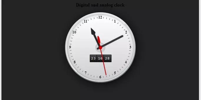 Digital and Analog clock using HTML and CSS3