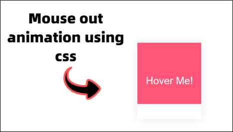 Mouse out animation using CSS