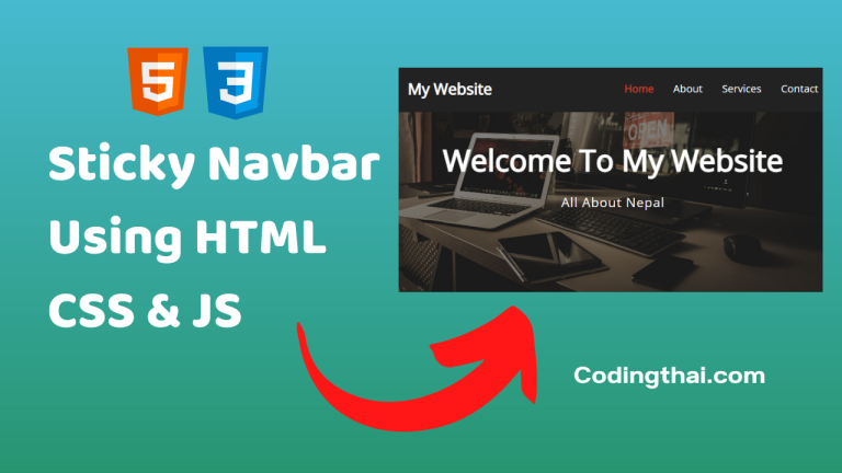Responsive Sticky Navbar Using HTML5 CSS3 & JavaScript