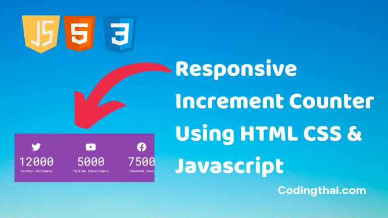 Responsive Increment Counter Using HTML CSS & Javascript